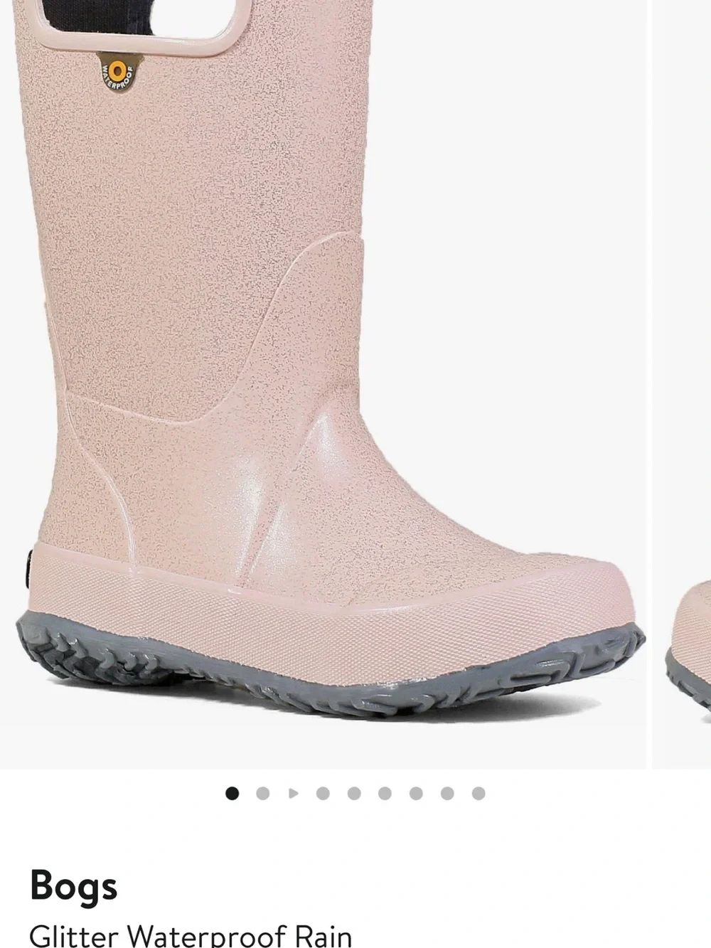Bogs Kids Blush Pink Glitter Rain Boots